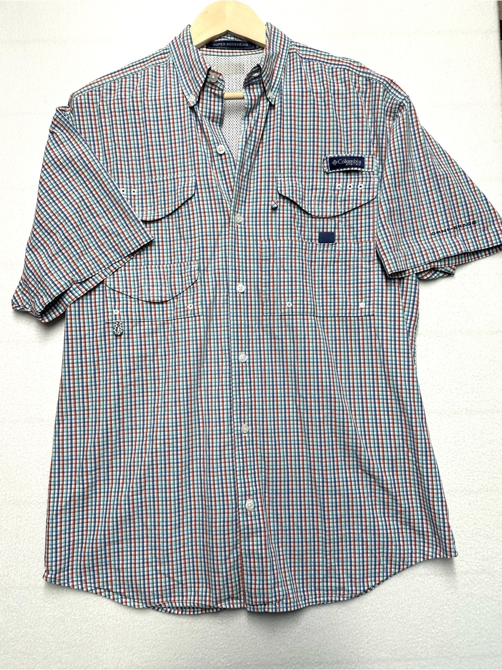Columbia PFG Super Bonehead Plaid Fishing Shirt Men’s XL